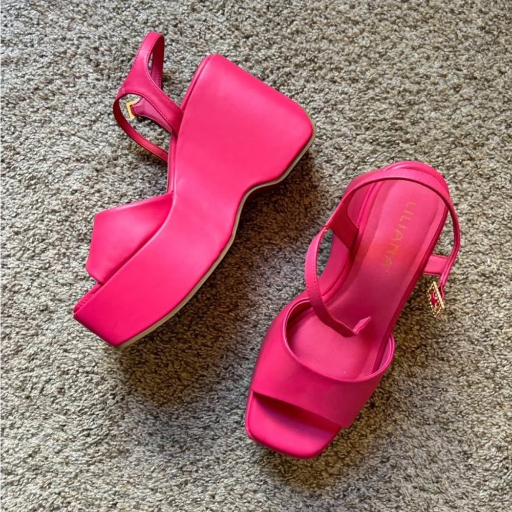 Liliana Pink Platform Heels